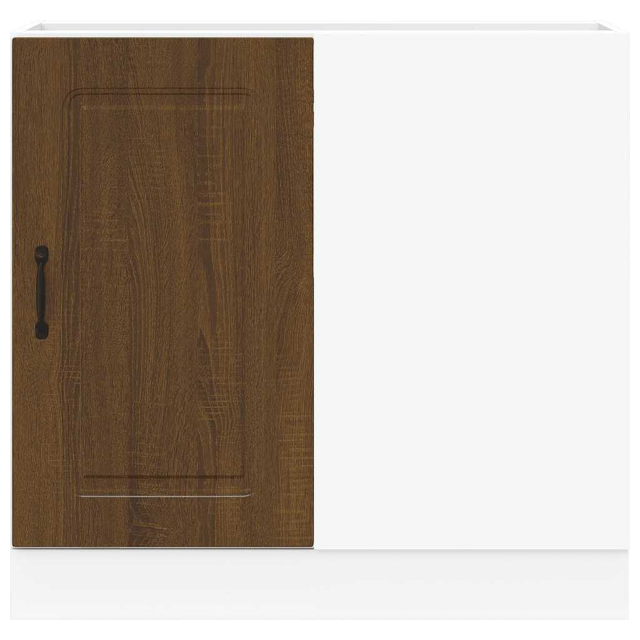 Keuken onderkast Kalmar bewerkt hout bruin eikenkleur