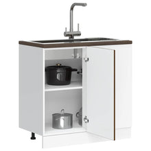 Keuken onderkast Kalmar bewerkt hout bruin eikenkleur