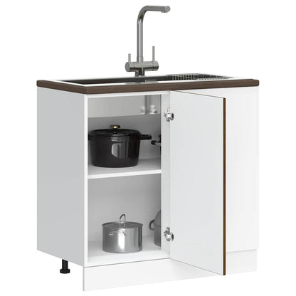 Keuken onderkast Kalmar bewerkt hout bruin eikenkleur