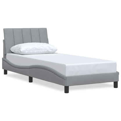 Bedframe zonder matras 80x200 cm stof lichtgrijs