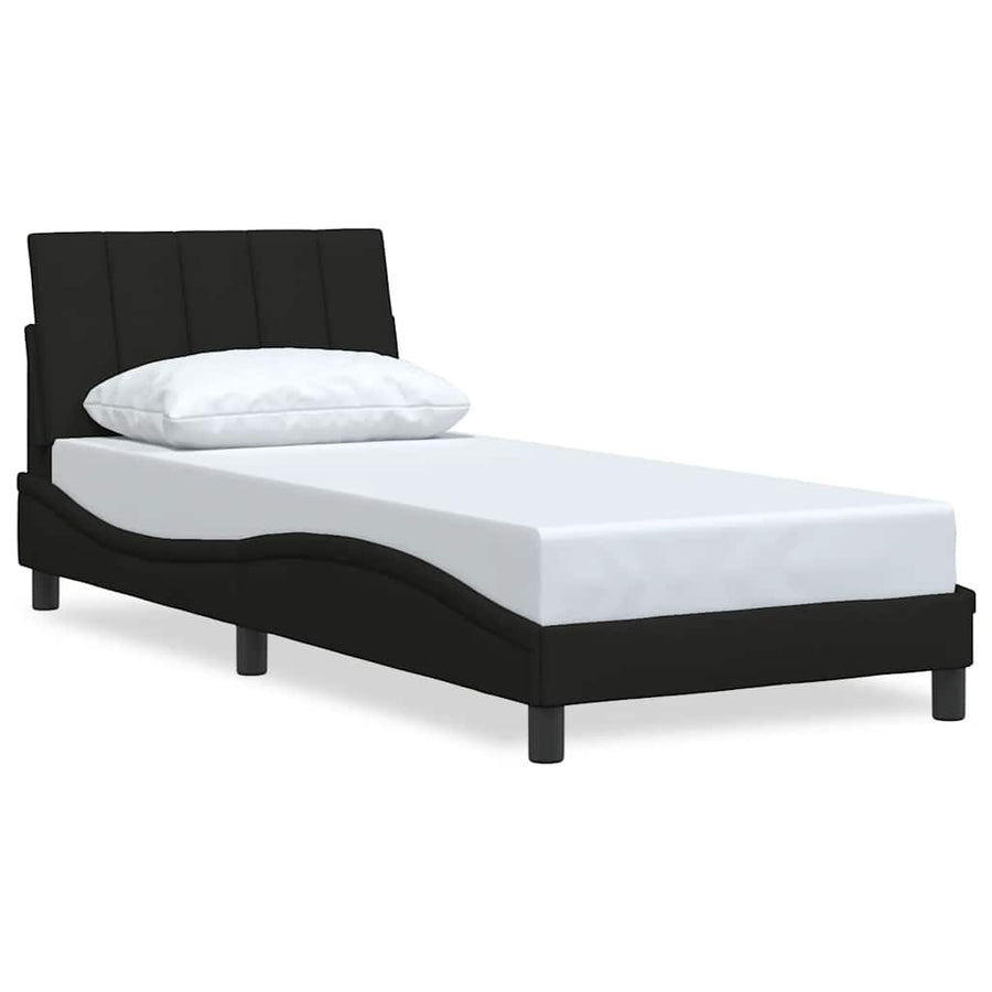 Bedframe zonder matras 80x200 cm stof zwart
