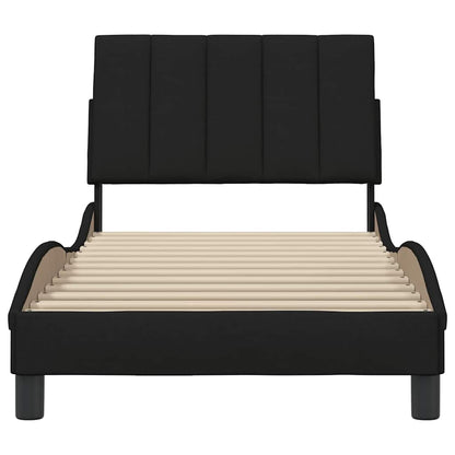 Bedframe zonder matras 80x200 cm stof zwart