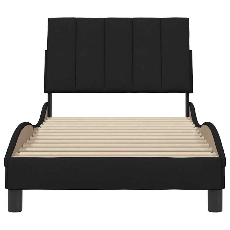 Bedframe zonder matras 80x200 cm stof zwart