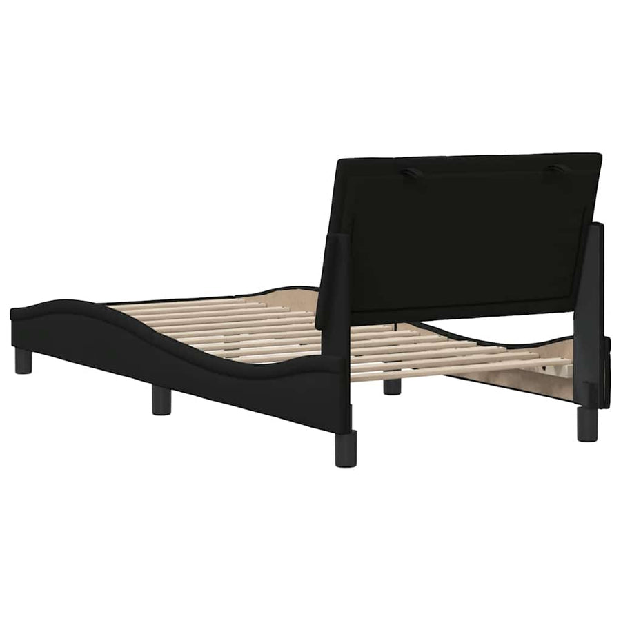 Bedframe zonder matras 80x200 cm stof zwart