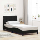 Bed frame without mattress "Hanko" 80x200 cm fabric black