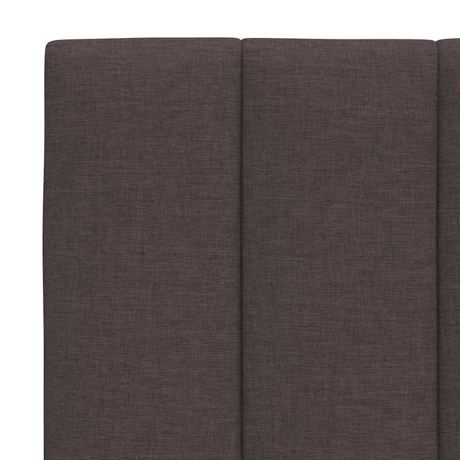 Bedframe Zonder Matras Stof 80 x 200 cm Donkerbruin