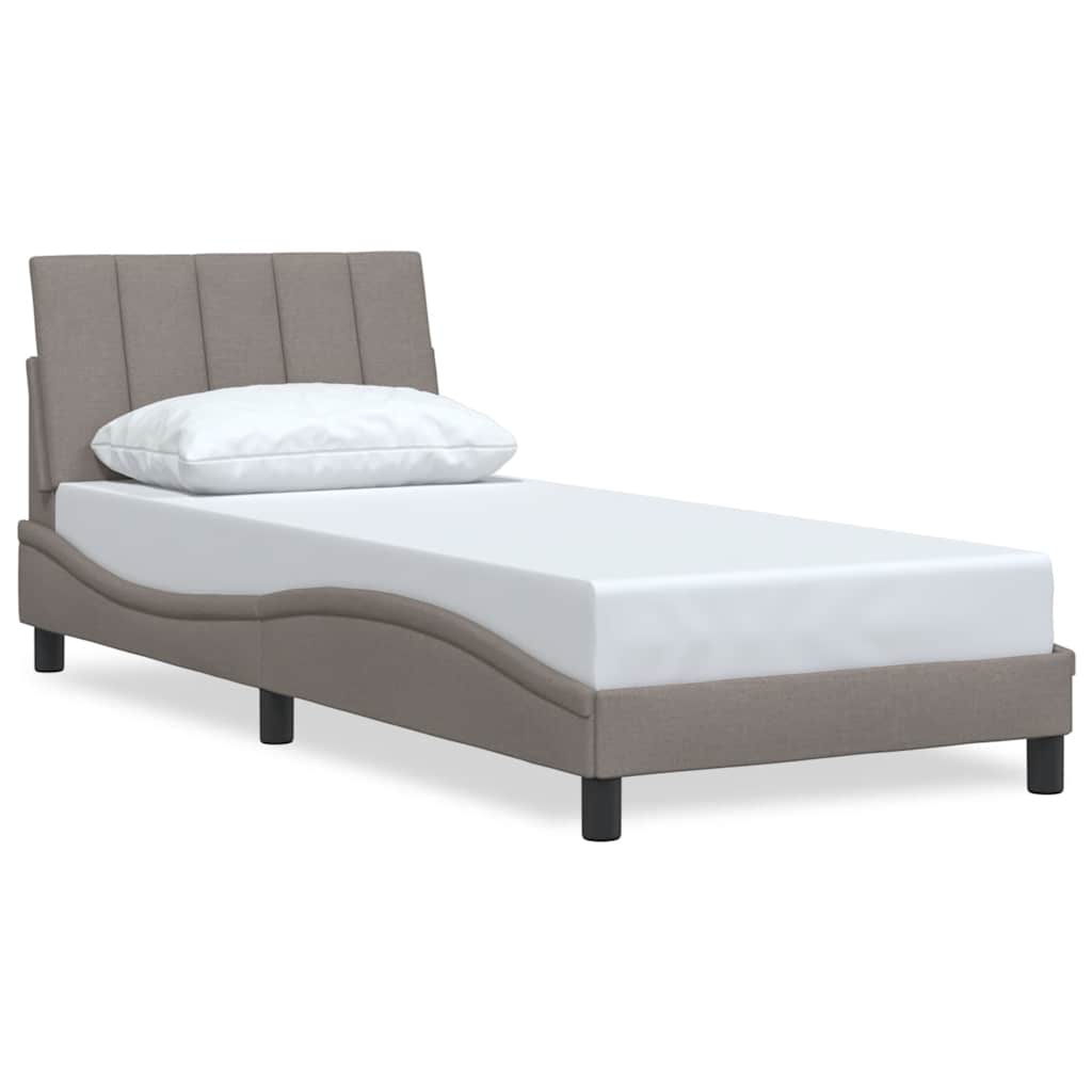 Bedframe zonder matras 80x200 cm stof taupe