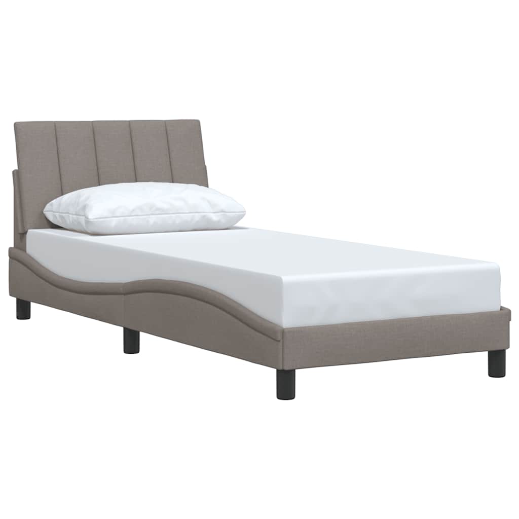 Bedframe zonder matras 80x200 cm stof taupe
