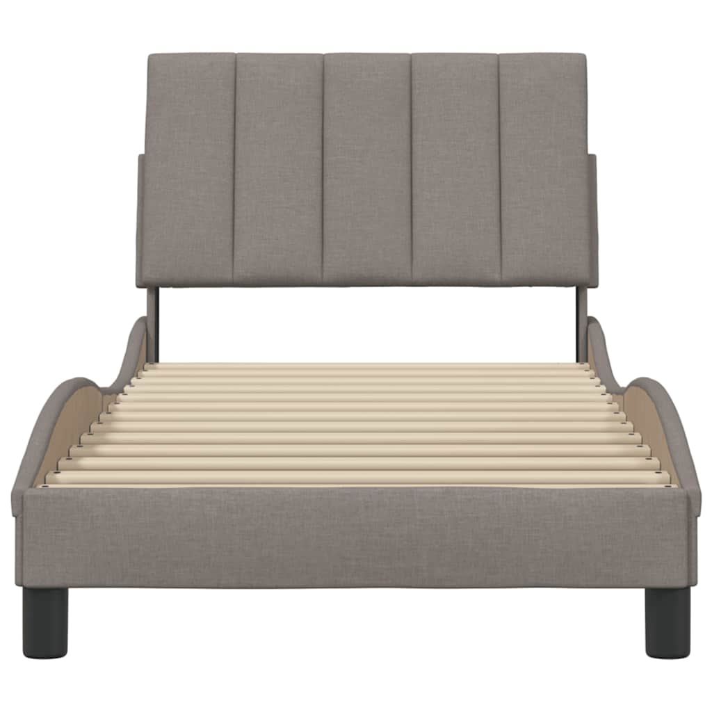 Bedframe zonder matras 80x200 cm stof taupe