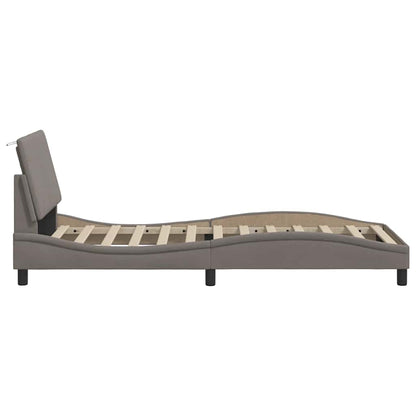 Bedframe zonder matras 80x200 cm stof taupe