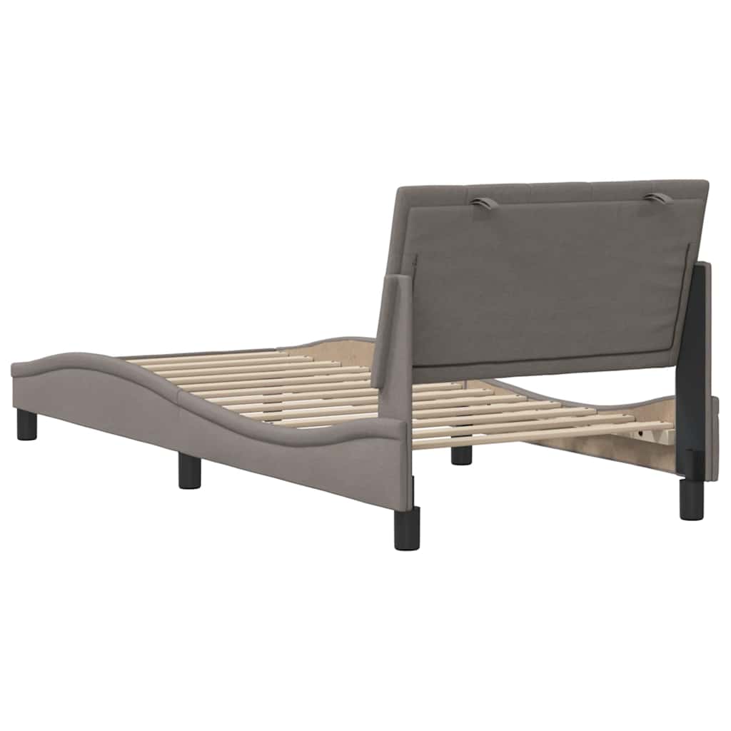 Bedframe zonder matras 80x200 cm stof taupe