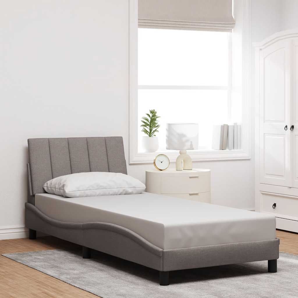 Bedframe zonder matras 80x200 cm stof taupe