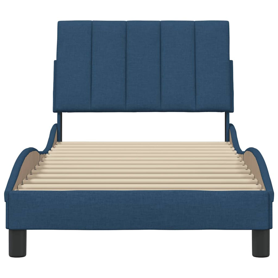 Bedframe zonder matras 80x200 cm stof blauw