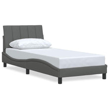 Bedframe zonder matras 90x200 cm stof donkergrijs
