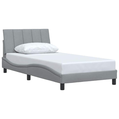Bedframe zonder matras 100x200 cm stof lichtgrijs