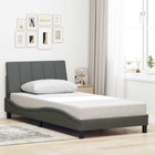 Bedframe 100x200 cm stof donkergrijs