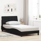 Bed frame without mattress "Hanko" 100x200 cm fabric black