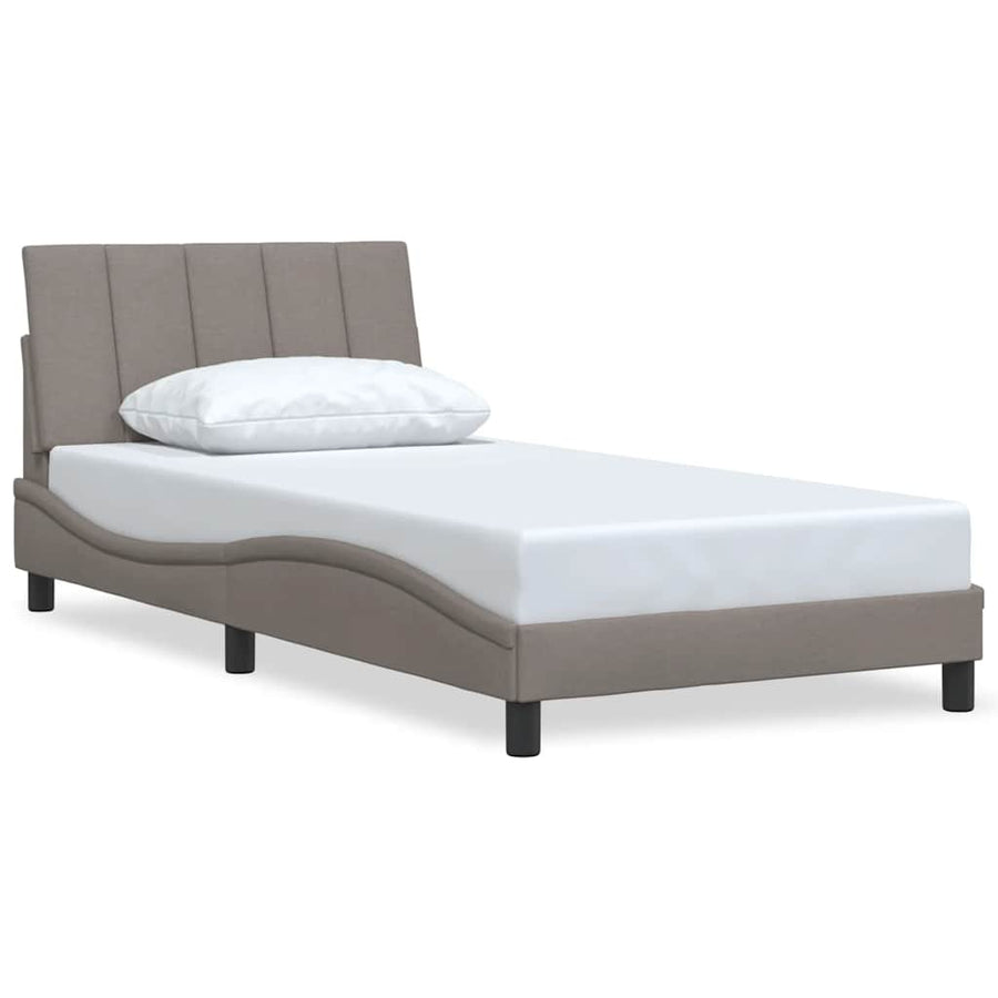 Bedframe zonder matras "Hanko" 100x200 cm stof taupe