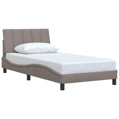 Bedframe zonder matras "Hanko" 100x200 cm stof taupe