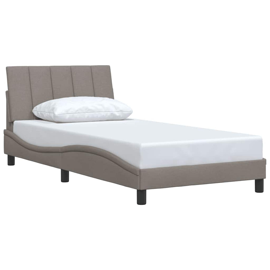 Bedframe zonder matras "Hanko" 100x200 cm stof taupe