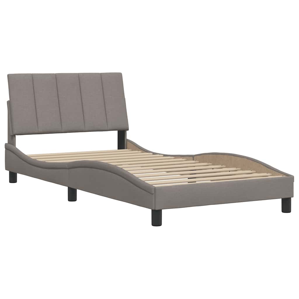 Bedframe zonder matras "Hanko" 100x200 cm stof taupe