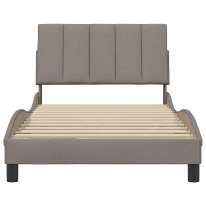 Bedframe zonder matras "Hanko" 100x200 cm stof taupe