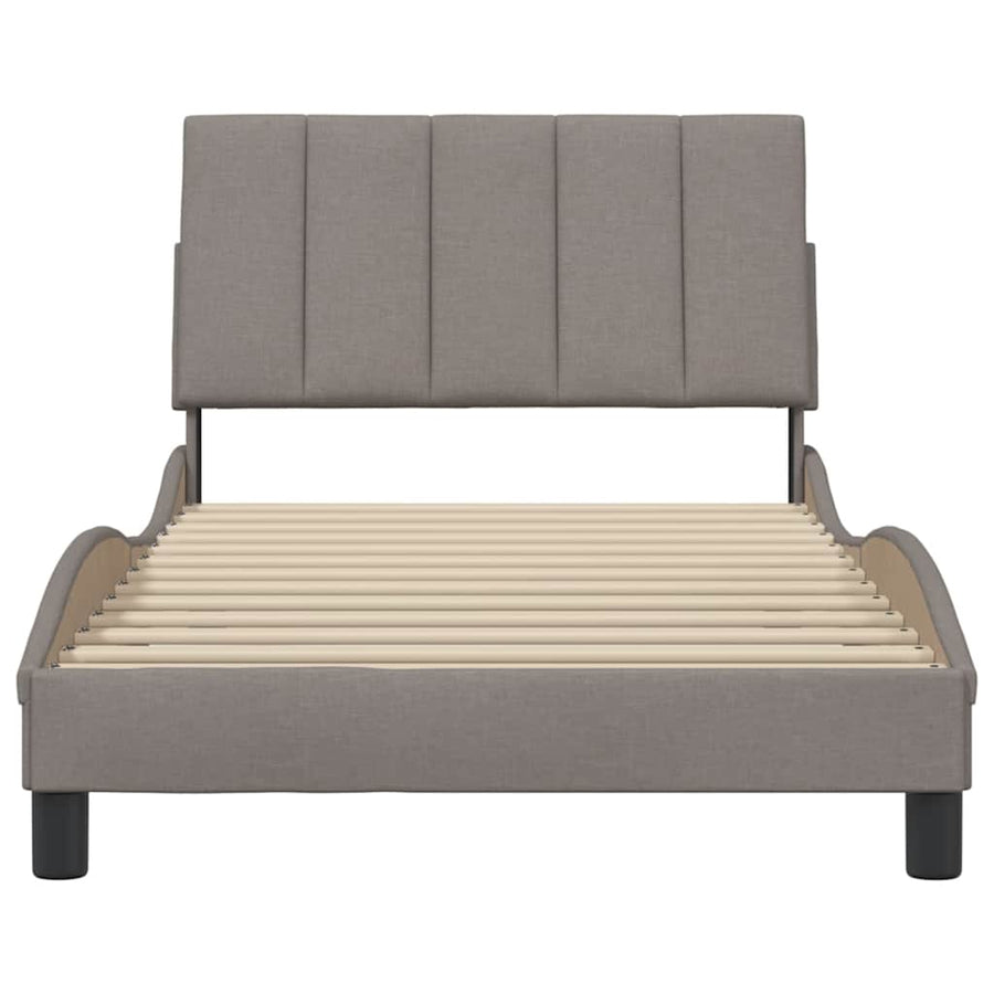 Bedframe zonder matras "Hanko" 100x200 cm stof taupe