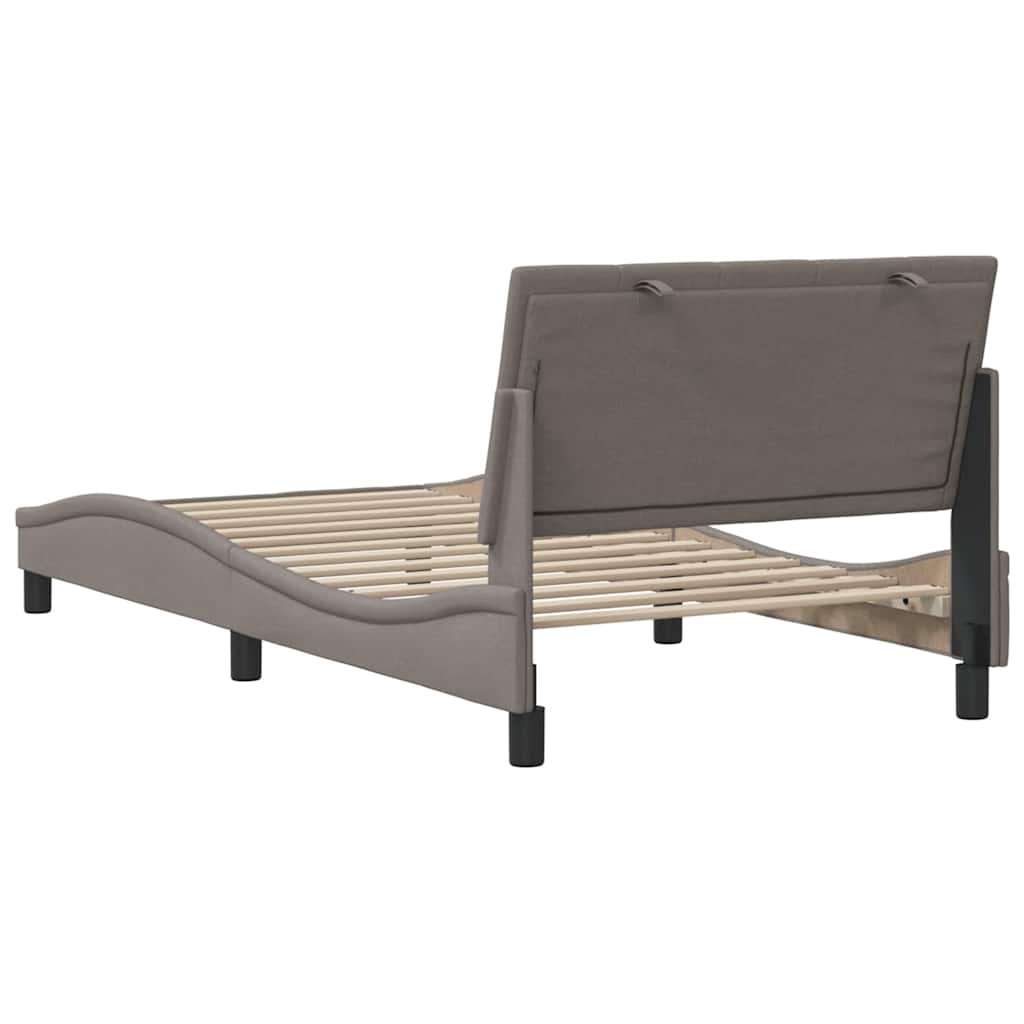 Bedframe zonder matras "Hanko" 100x200 cm stof taupe