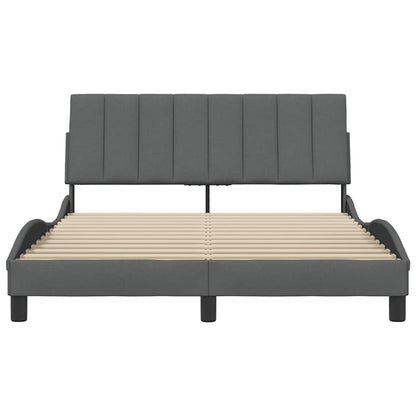 Bedframe zonder matras 120x200 cm stof donkergrijs