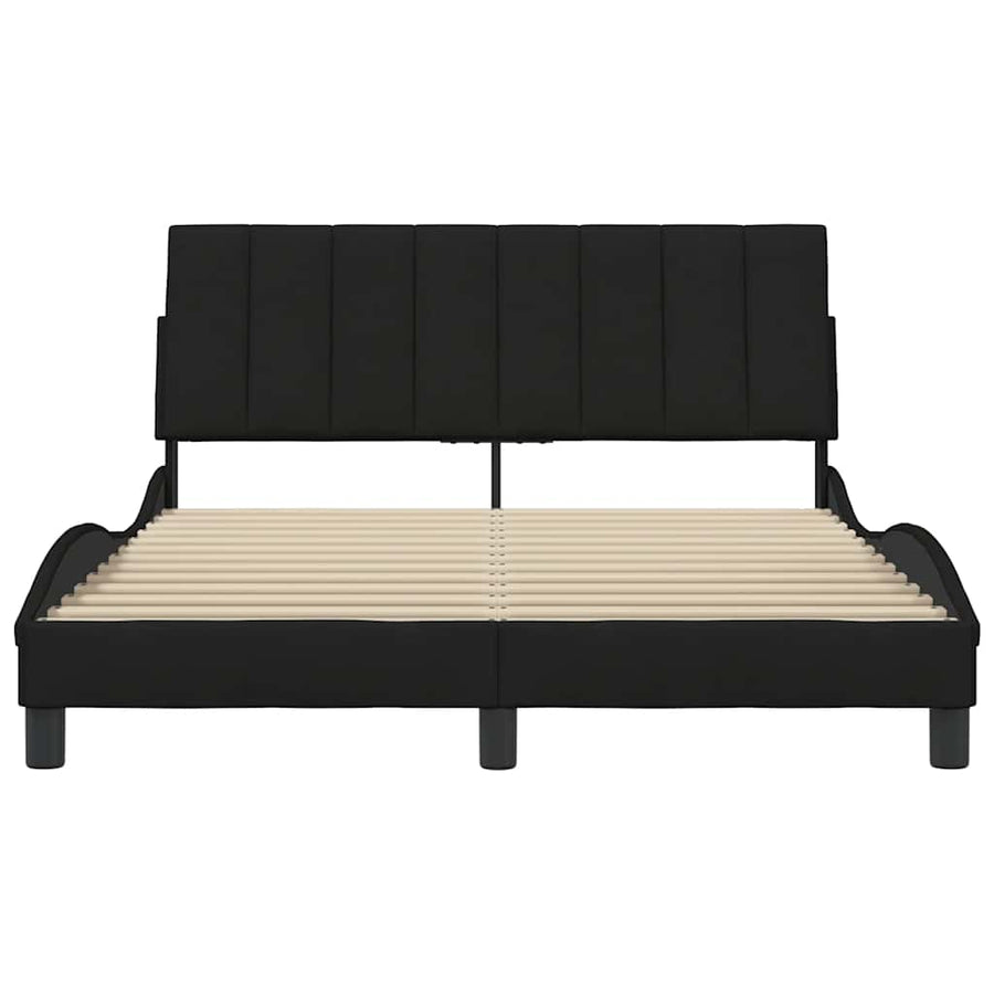 Bedframe zonder matras 120x200 cm stof zwart