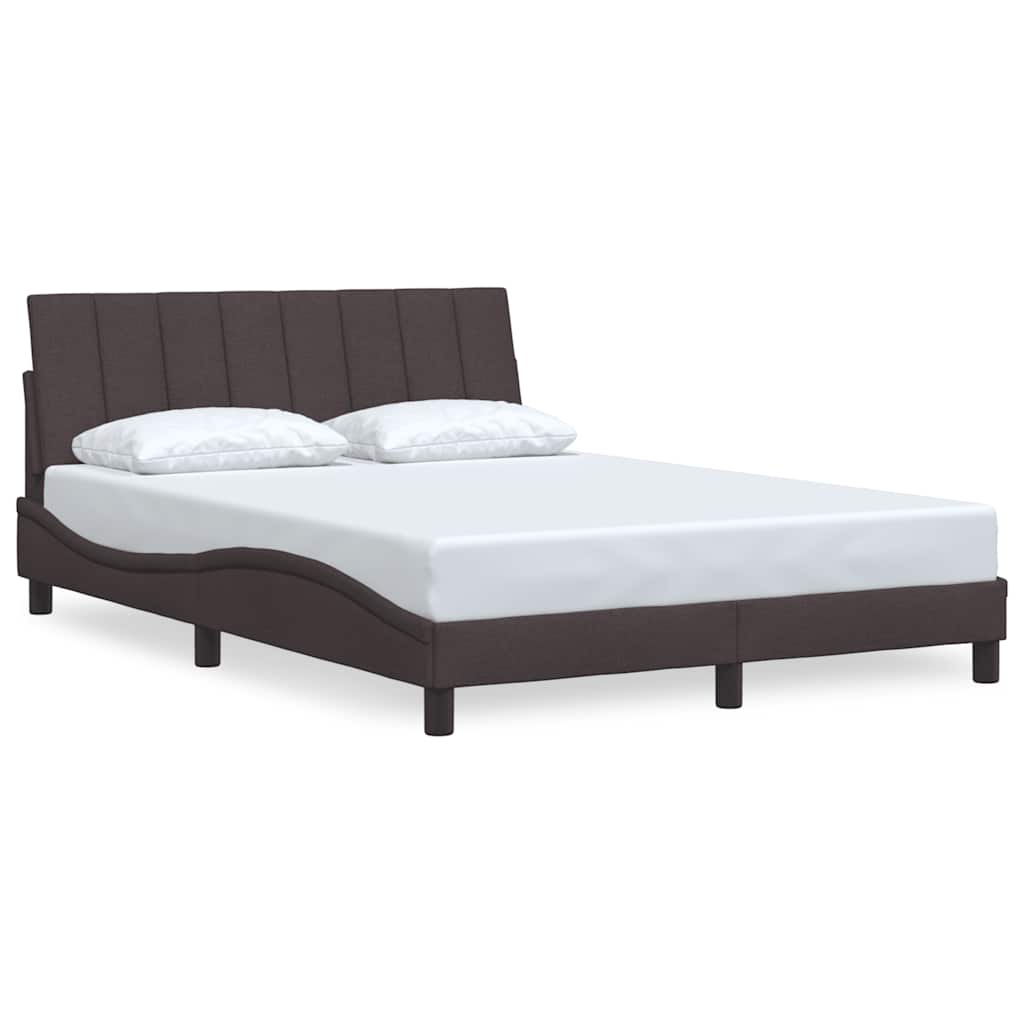 Bedframe zonder matras 120x200 cm stof donkerbruin