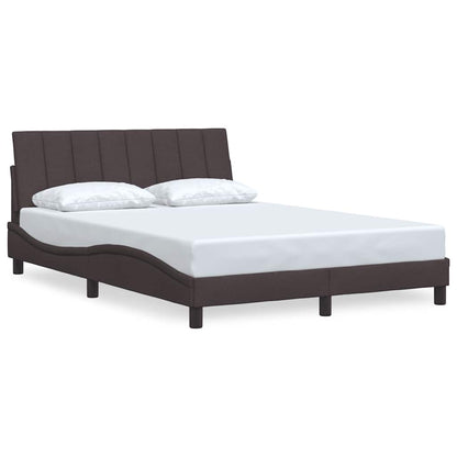 Bedframe zonder matras 120x200 cm stof donkerbruin