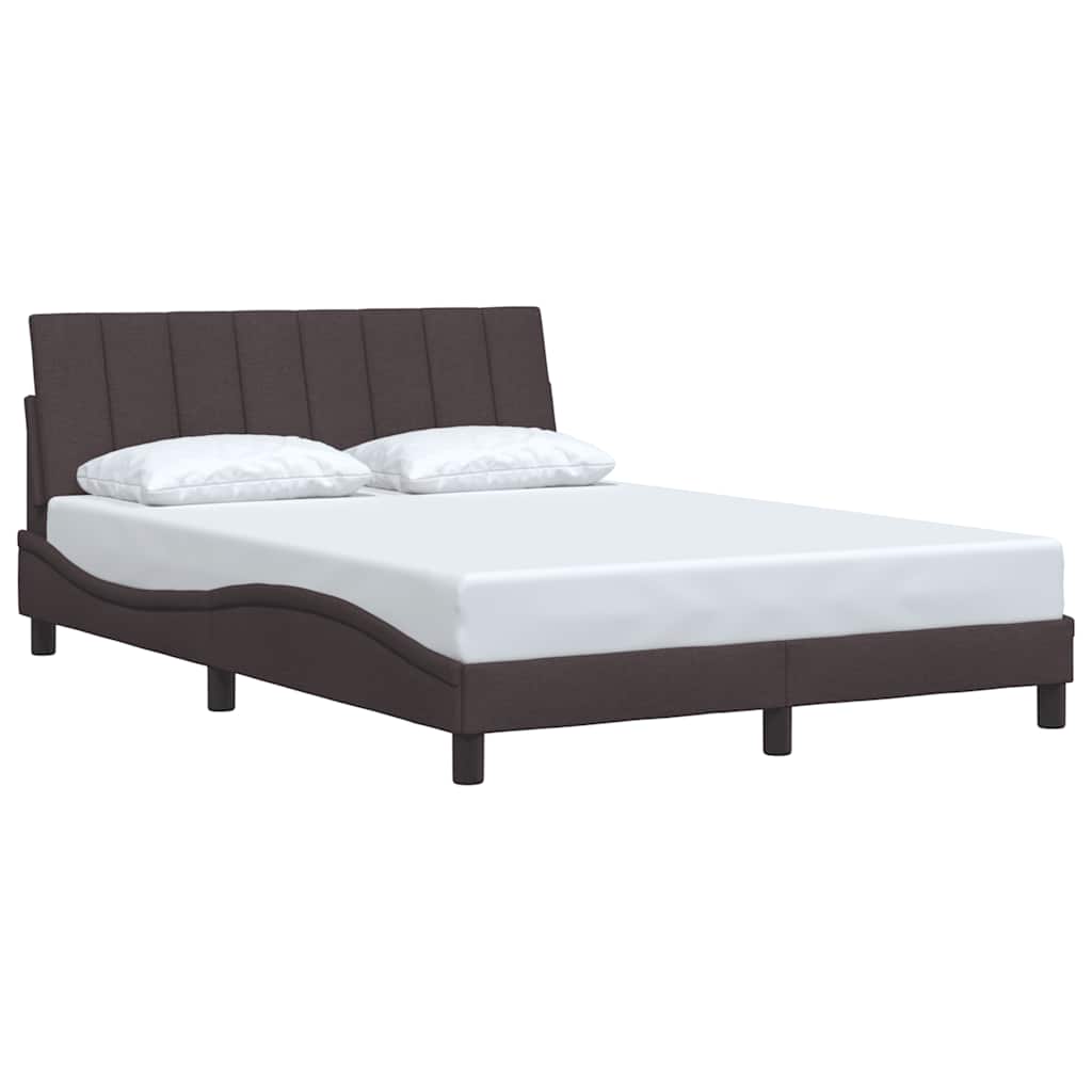 Bedframe zonder matras 120x200 cm stof donkerbruin