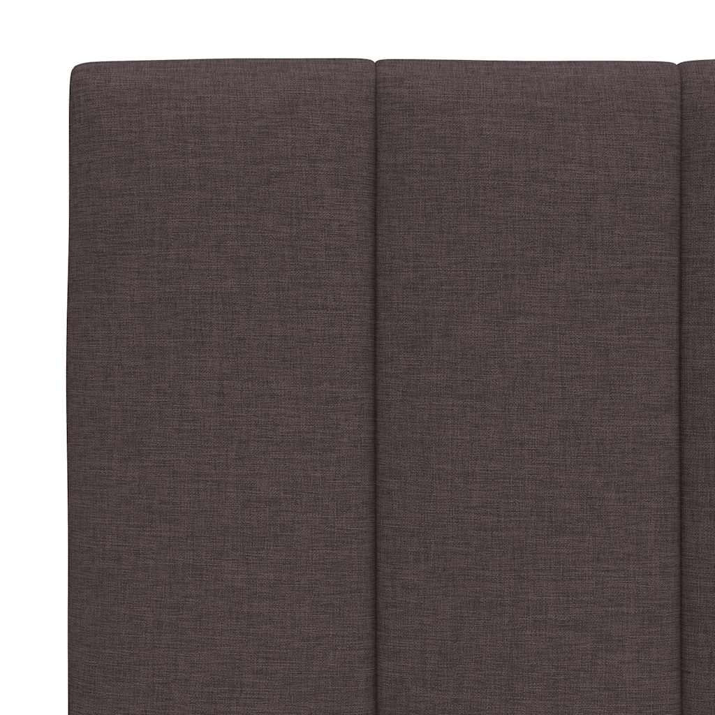 Bedframe zonder matras 120x200 cm stof donkerbruin