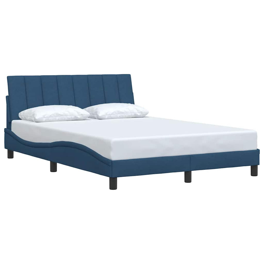 Bedframe zonder matras "Hanko" 120x200 cm stof blauw