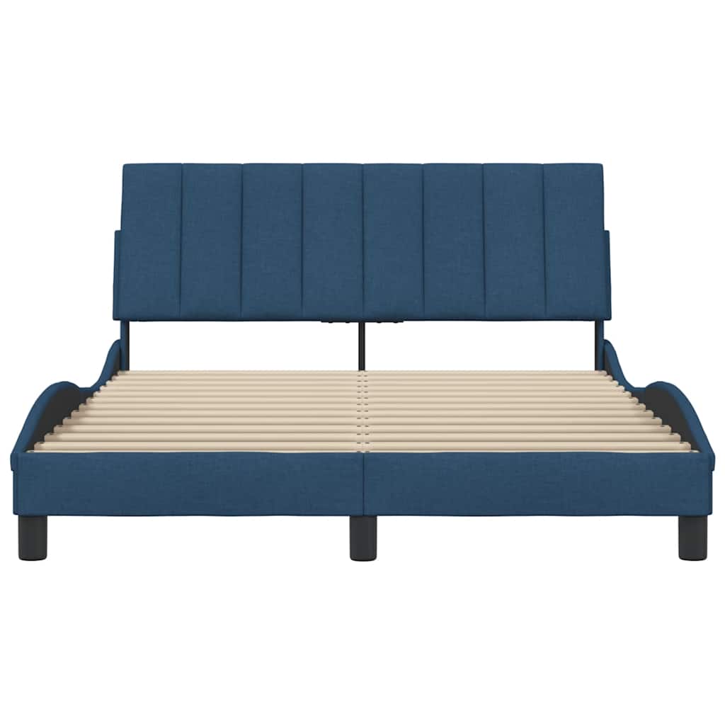 Bedframe zonder matras "Hanko" 120x200 cm stof blauw