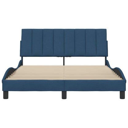 Bedframe zonder matras "Hanko" 120x200 cm stof blauw