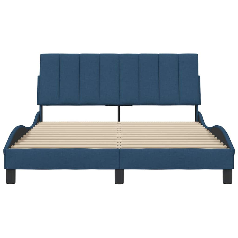 Bedframe zonder matras "Hanko" 120x200 cm stof blauw