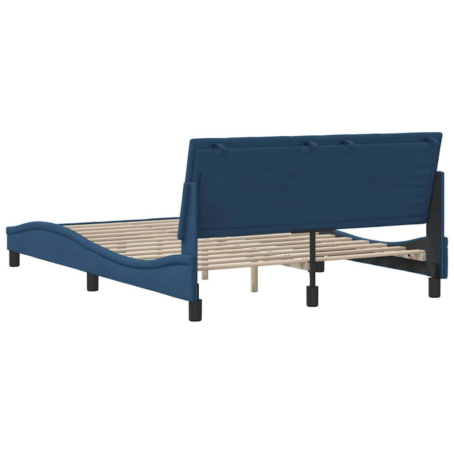 Bedframe zonder matras "Hanko" 120x200 cm stof blauw