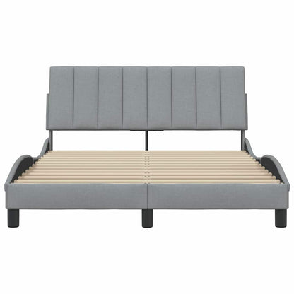 Bedframe zonder matras stof lichtgrijs 140x190 cm