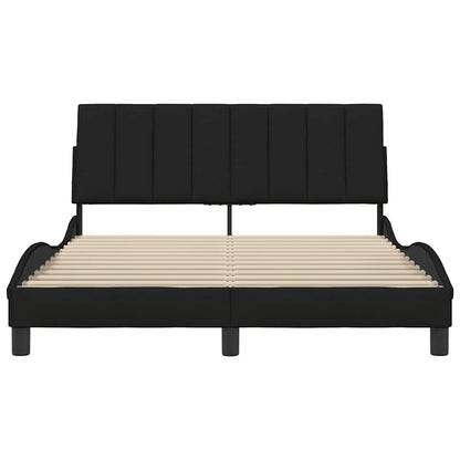 Bedframe zonder matras stof zwart 140x190 cm