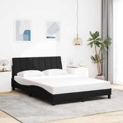 Bedframe stof zwart 140x190 cm
