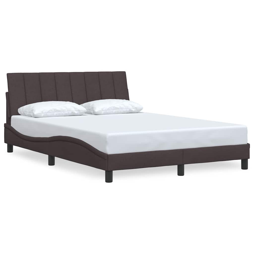 Bedframe zonder matras "Hanko" stof donkerbruin 140x190 cm