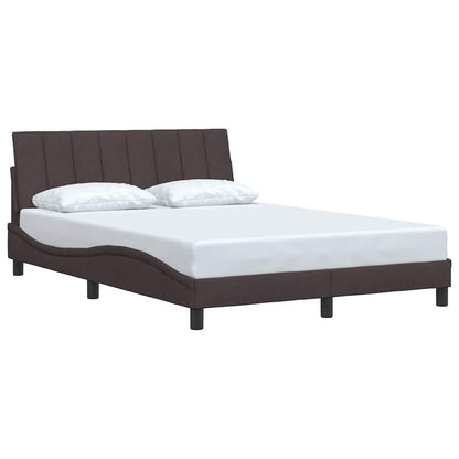 Bedframe zonder matras "Hanko" stof donkerbruin 140x190 cm