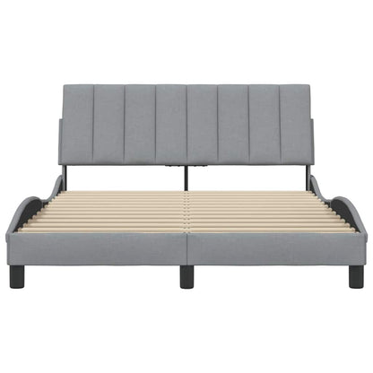 Bedframe zonder matras stof lichtgrijs 140x200 cm