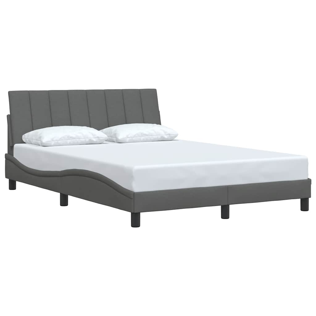Bedframe zonder matras stof donkergrijs 140x200 cm