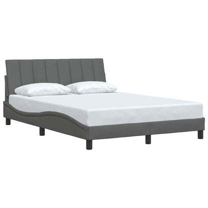 Bedframe zonder matras stof donkergrijs 140x200 cm