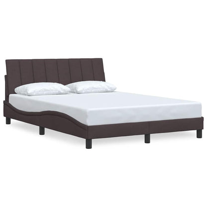 Bedframe zonder matras "Hanko" stof donkerbruin 140x200 cm