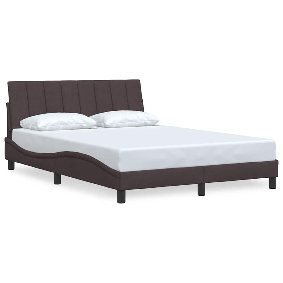 Bedframe zonder matras "Hanko" stof donkerbruin 140x200 cm