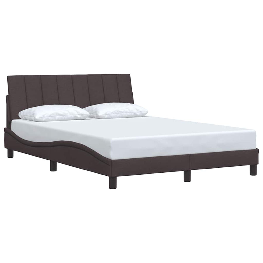 Bedframe zonder matras "Hanko" stof donkerbruin 140x200 cm